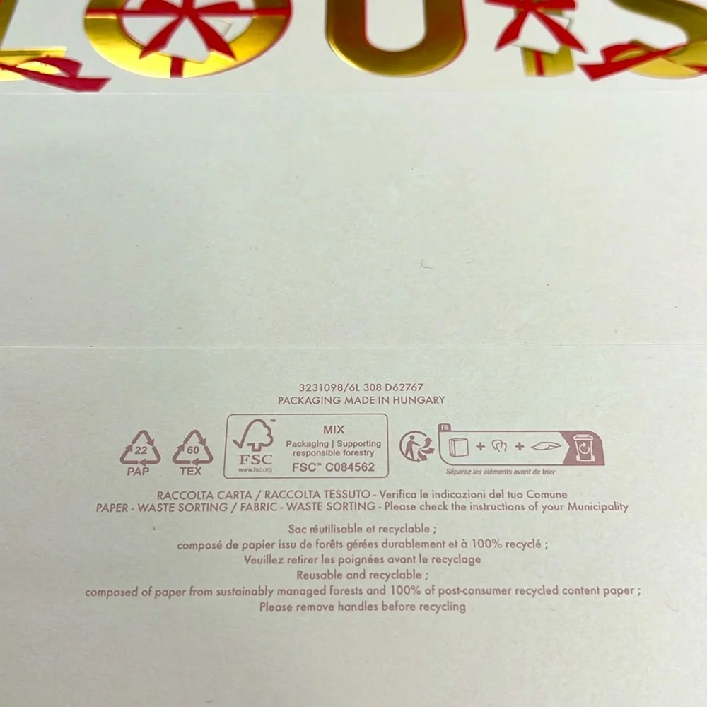 LV LOUIS VUITTON MEDIUM CHRISTMAS PAPER BAG - Picture 4 of 4